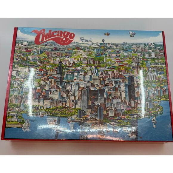 vintage FACTORY SEALED City of Chicago puzzle by Buffalo Games - NIB 504 pieces - Picture 1 of 7